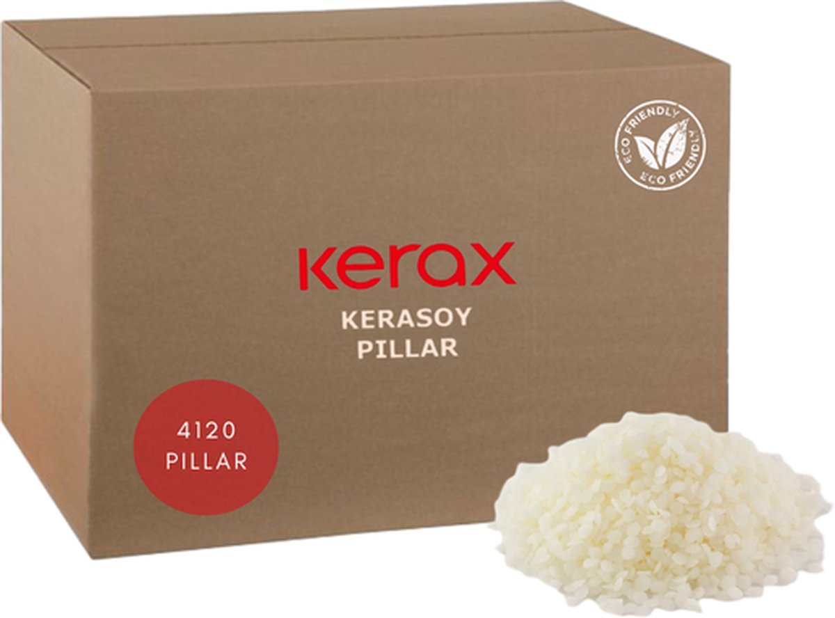 KeraSoy Pillar Wax 4120 | Sojawas Pillar | 10 KG | Sojawas 100% Ecologisch | Soyawas | Wax melts | Soy wax | Natuurlijke soja was | Zelf kaarsen maken | Kaarsenwas